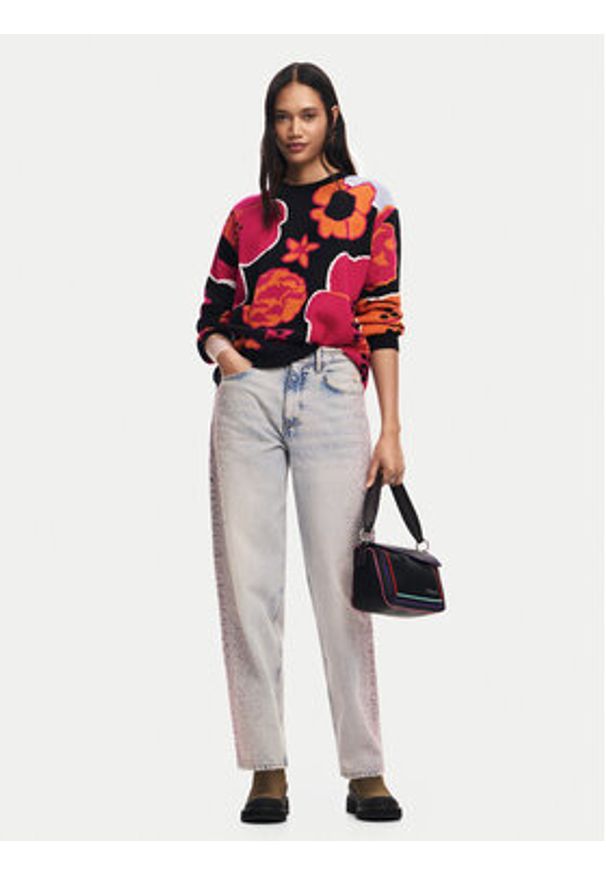 Desigual Sweter Niagara 24WWJF32 Kolorowy Regular Fit. Materiał: wiskoza, syntetyk. Wzór: kolorowy