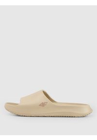 4f - 4F Klapki męskie - beżowe 44. Okazja: na co dzień, na plażę. Kolor: beżowy. Materiał: syntetyk, materiał. Sezon: lato. Styl: casual #1