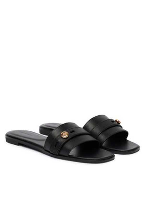 Tory Burch Klapki Romy 181993 Czarny. Kolor: czarny. Materiał: skóra