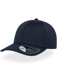ATLANTIS - Minimalistyczna Czapka Atlantis Granatowa Unisex z Bawełny. Kolor: niebieski. Materiał: bawełna