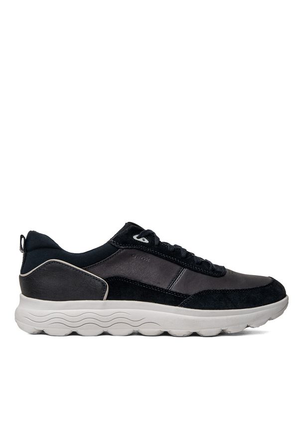 Geox - Sneakersy męskie czarne GEOX U Spherica U25BYC 08522 C4002. Okazja: na co dzień. Kolor: czarny. Materiał: materiał, guma. Szerokość cholewki: normalna