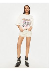 One Teaspoon Szorty jeansowe Retro Dukes 26801 Écru Regular Fit. Materiał: bawełna. Styl: retro #3