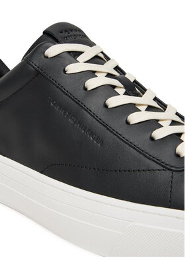 TOMMY HILFIGER - Tommy Hilfiger Sneakersy Premium Dress Cupsole FM0FM05572 Czarny. Kolor: czarny. Materiał: skóra