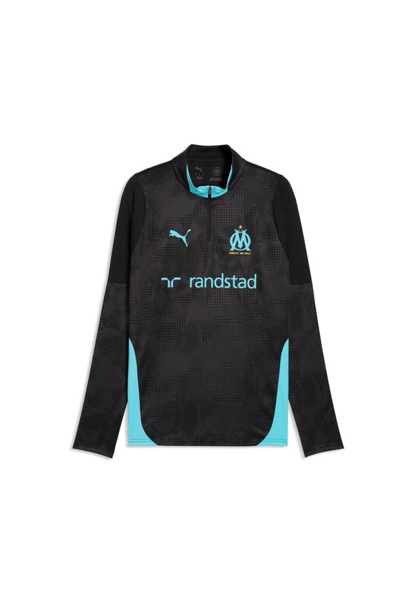 Puma - Treningowa góra 1/4 zip OM 2025/26. Kolor: czarny. Sport: piłka nożna