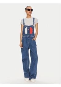 Tommy Jeans Ogrodniczki Classic Flag DW0DW18208 Niebieski Wide Leg. Kolor: niebieski #4