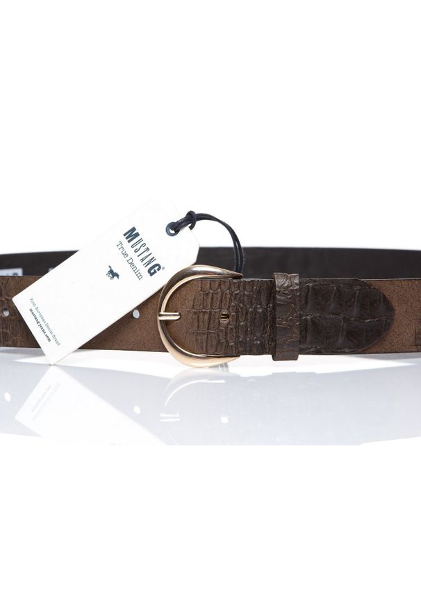 Mustang - DAMSKI PASEK MUSTANG PASEK SKÓRZANY SOPO-MUS121 680 40mm Ledergürtel (Q.6682). Materiał: skóra