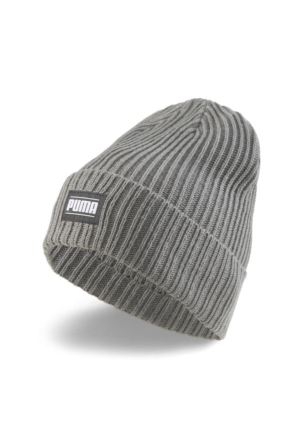 Fasola Puma Ribbed Classic Cuff Beanie. Kolor: wielokolorowy, szary, biały. Materiał: akryl, materiał. Sezon: zima. Styl: sportowy