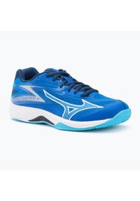 Buty do siatkówki dziecięce Mizuno Lightning Star Z7. Kolor: biały, niebieski, wielokolorowy. Sport: siatkówka #1