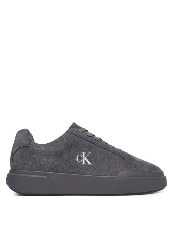Calvin Klein Sneakersy Chunky Laceup Su YM0YM01453 Szary. Kolor: szary. Materiał: zamsz, skóra