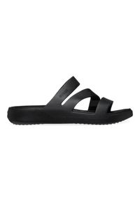 Klapki damskie Crocs Getaway Strappy. Kolor: czarny. Materiał: syntetyk, materiał
