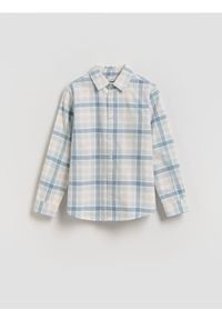 Reserved - Bawełniana koszula w kratę - jasnoniebieski. Kolor: niebieski. Materiał: bawełna #1