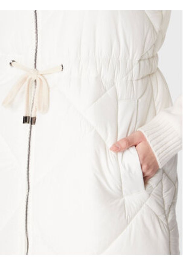 PESERICO - Peserico Bezrękawnik S03306 Écru Regular Fit. Materiał: syntetyk. Długość rękawa: bez rękawów
