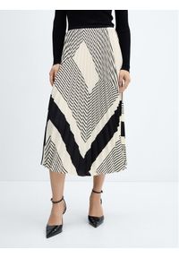 mango - Spódnica plisowana Mango. Materiał: syntetyk. Wzór: kolorowy #1