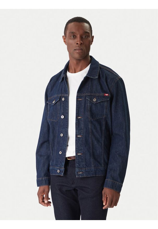 Mustang Kurtka jeansowa Dallas 1016830 Niebieski Regular Fit. Kolor: niebieski. Materiał: bawełna