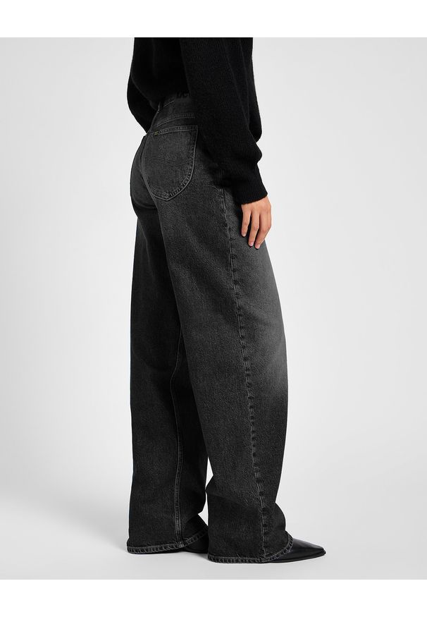 Lee - DAMSKIE SPODNIE LEE RIDER LOOSE CHARRED BLACK 112355210