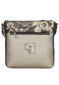 Torebka damska Anekke, mała bogato zdobiona na ramię z regulowanym paskiem, brązowa, 41703-069. Kolor: brązowy. Wzór: aplikacja. Dodatki: z breloczkiem, z haftem. Materiał: zdobione. Styl: casual. Rodzaj torebki: na ramię #5