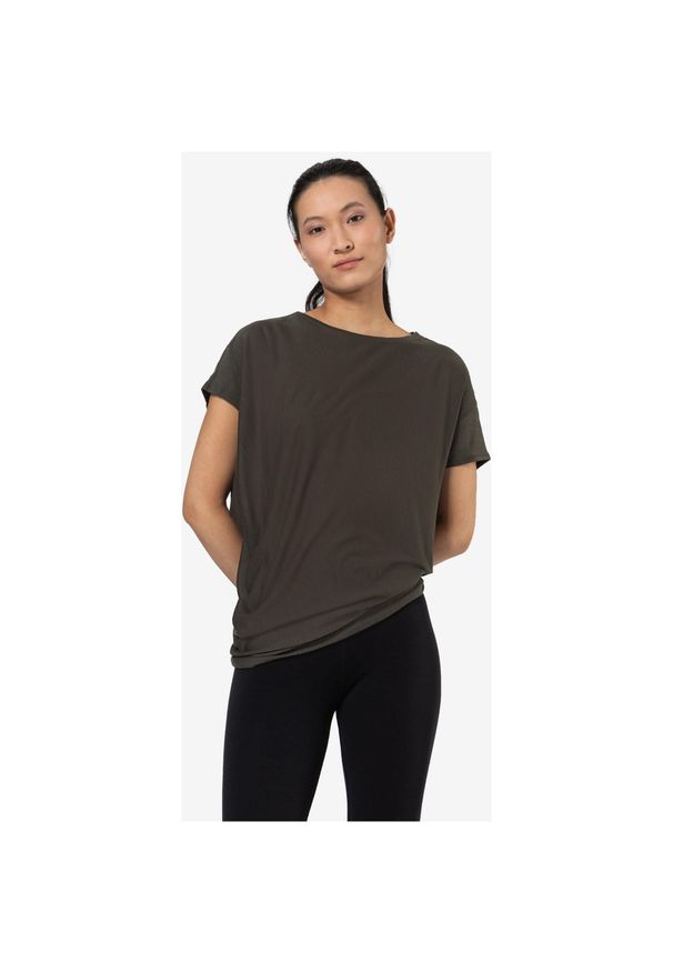 Koszulka z krótkim rękawem damska SUPER.NATURAL Yoga Loose Tee. Kolor: czarny. Długość rękawa: krótki rękaw. Długość: krótkie