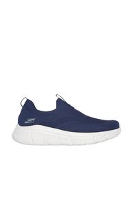 skechers - Buty do chodzenia męskie Skechers bobs b flex Frigid Edge. Zapięcie: bez zapięcia. Kolor: niebieski. Materiał: guma, materiał, tkanina, syntetyk. Szerokość cholewki: normalna. Sport: turystyka piesza