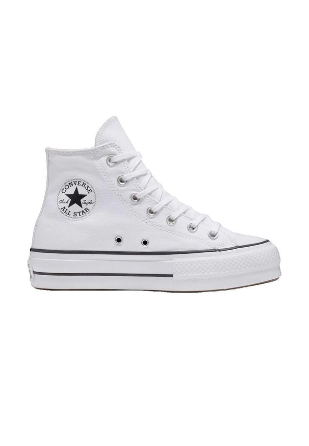 Buty Converse Chuck Taylor All Star Lift Platform Białe. Kolor: biały. Szerokość cholewki: normalna. Obcas: na platformie. Styl: elegancki