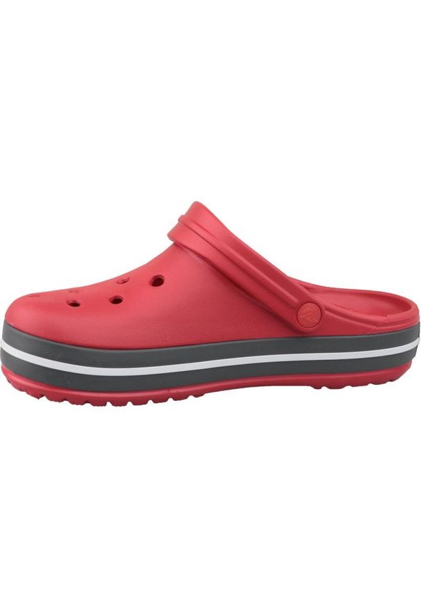 Klapki Crocs Crockband Clog U 11016-6EN czarne czerwone. Kolor: czarny, czerwony, wielokolorowy. Materiał: materiał