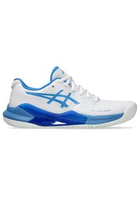 Damskie buty do tenisa Asics Gel-Challenger 14 Clay. Kolor: niebieski, biały, wielokolorowy. Sport: tenis
