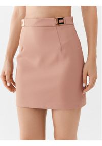 Elisabetta Franchi Spódnica mini GO-018-36E2-V220 Różowy Slim Fit. Kolor: różowy. Materiał: syntetyk #1