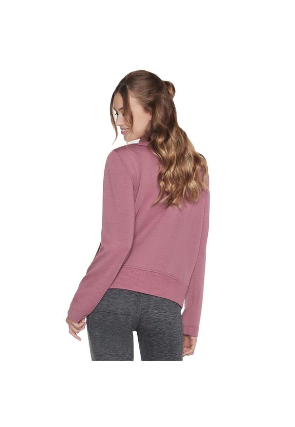 skechers - Bluza dresowa sportowa damska Hoodless Hoodie Skechcloud Jacket. Kolor: fioletowy. Materiał: elastan, poliester