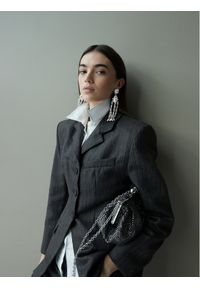 Weekend Max Mara Klipsy Callas 2525756095650 Srebrny. Materiał: metalowe. Kolor: srebrny #1