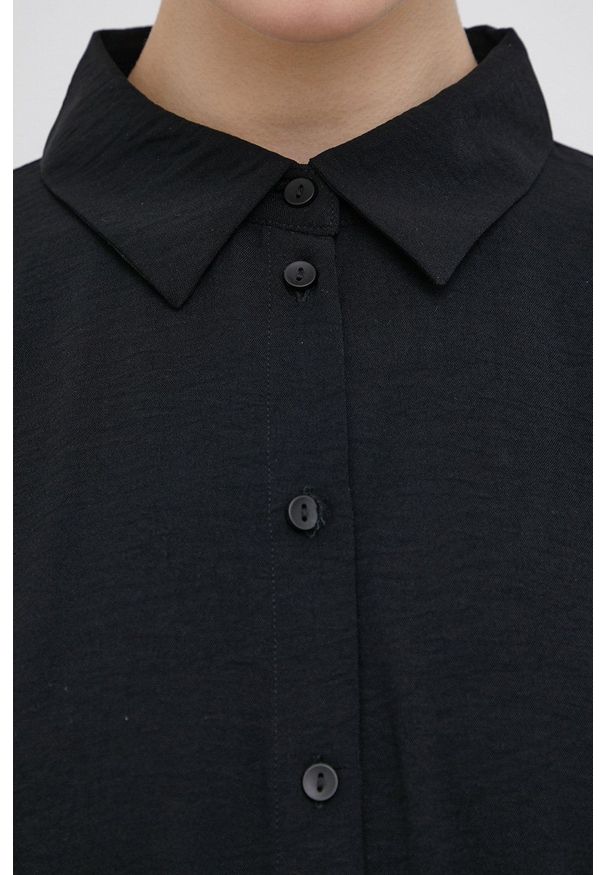 JDY Sukienka kolor czarny mini oversize. Kolor: czarny. Długość rękawa: krótki rękaw. Typ sukienki: oversize. Długość: mini