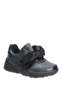 Casu - czarne buty sportowe z kokardą casu c12033-2. Kolor: czarny. Styl: sportowy #1