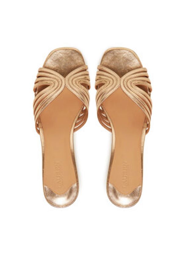 Lauren Ralph Lauren - LAUREN RALPH LAUREN Klapki Fay 802966855001 Złoty. Kolor: złoty. Materiał: skóra