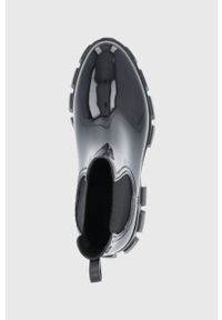 Answear Lab kalosze damskie kolor czarny. Nosek buta: okrągły. Kolor: czarny. Materiał: materiał, guma. Wzór: gładki. Obcas: na platformie. Styl: wakacyjny #4