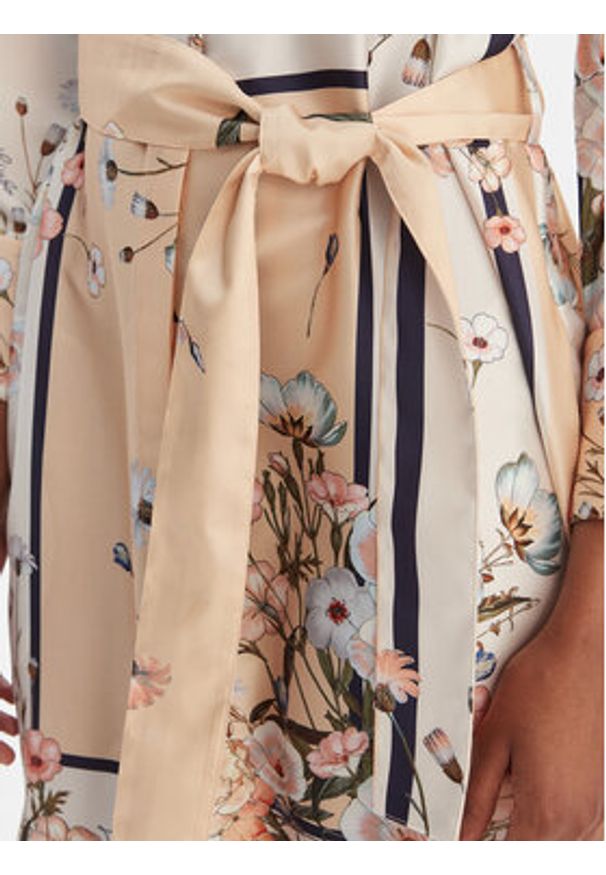 Liu Jo Sukienka koszulowa WA6507 T2555 Beżowy Regular Fit. Kolor: beżowy. Materiał: syntetyk. Typ sukienki: koszulowe