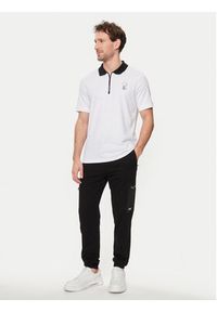 Karl Lagerfeld - KARL LAGERFELD Polo 745025 542224 Biały Regular Fit. Typ kołnierza: polo. Kolor: biały. Materiał: bawełna #4