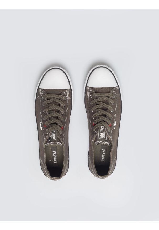 Big-Star - Trampki męskie niskie khaki TT174137 303. Okazja: na co dzień. Nosek buta: okrągły. Zapięcie: sznurówki. Kolor: zielony. Materiał: guma, materiał. Wzór: moro. Styl: militarny, casual, wizytowy