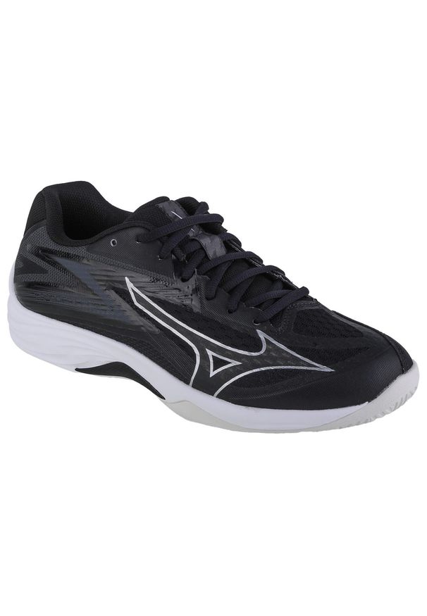Buty halowe Mizuno Thunder Blade Z. Zapięcie: sznurówki. Kolor: czarny. Materiał: syntetyk, materiał, tkanina, guma. Szerokość cholewki: normalna. Sport: siatkówka