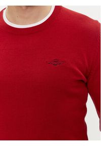Aeronautica Militare Sweter 241MA1488L506 Czerwony Slim Fit. Kolor: czerwony. Materiał: bawełna #5
