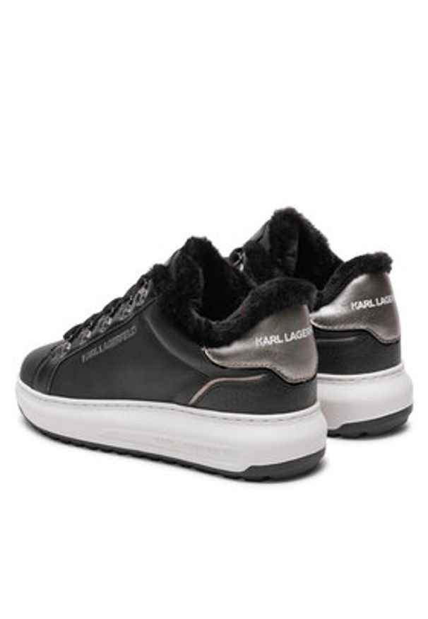 Karl Lagerfeld - KARL LAGERFELD Sneakersy KL67544 Czarny. Kolor: czarny. Materiał: skóra