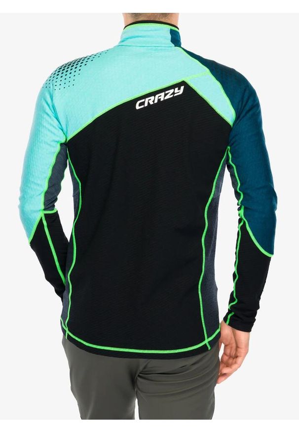 CRAZY - Bluza z kapturem męska Crazy Pull Neutron. Typ kołnierza: kaptur. Kolor: zielony. Sezon: zima. Sport: narciarstwo