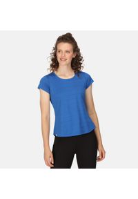 Regatta - Limonite VI damska koszulka z krótkim rękawem fitness. Kolor: niebieski. Długość rękawa: krótki rękaw. Długość: krótkie. Sport: fitness