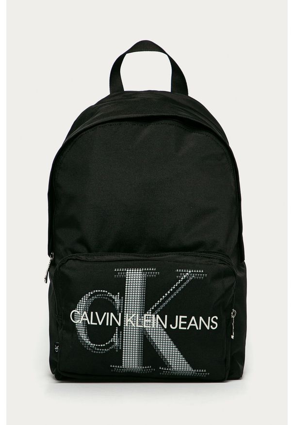 Calvin Klein Jeans - Plecak. Kolor: czarny. Materiał: poliester, materiał. Wzór: nadruk