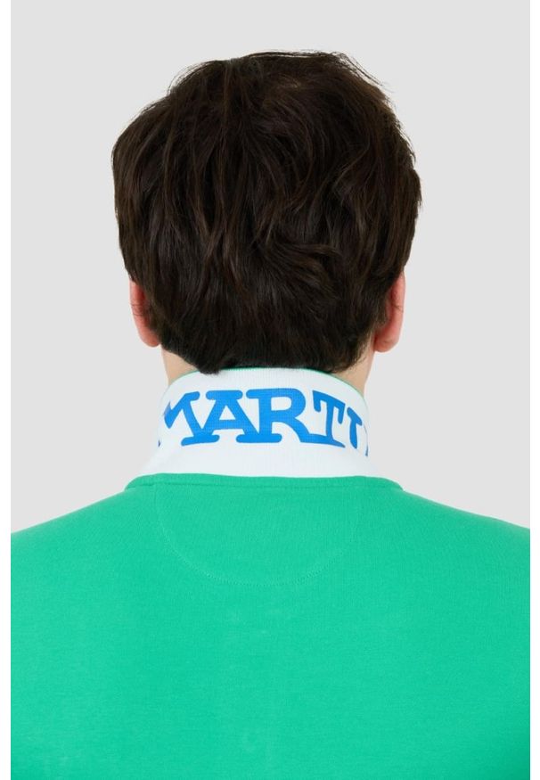 La Martina - LA MARTINA Zielone męskie polo z dużym logo, Rozmiar M. Typ kołnierza: polo. Kolor: zielony