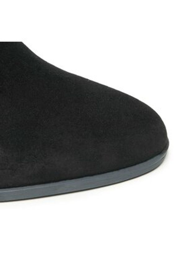 Clarks Botki Freva55 Zip 261747594 Czarny. Kolor: czarny. Materiał: zamsz, skóra