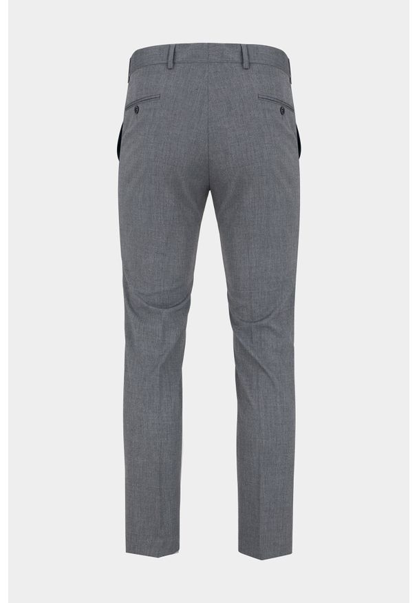 Pako Lorente - PAKO LORENTE – Szare spodnie garniturowe P22SF-6G-007-S-S. Okazja: na ślub cywilny, na wesele. Kolor: szary. Materiał: poliester, elastan, wiskoza. Wzór: gładki. Styl: elegancki