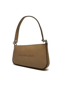 Calvin Klein Jeans Torebka Sculpted Shoulder Pouch25 Mono K60K610679 Beżowy. Kolor: beżowy. Materiał: skórzane #5