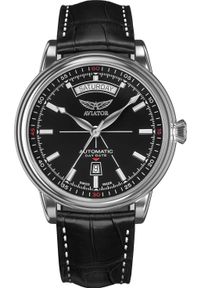 AVIATOR - Zegarek Aviator Zegarek męski Aviator V.3.20.0.142.4 czarny. Kolor: czarny #1