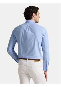 Polo Ralph Lauren Koszula 710929348009 Błękitny Slim Fit. Typ kołnierza: polo. Kolor: niebieski. Materiał: bawełna #4