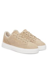 TOMMY HILFIGER - Tommy Hilfiger Sneakersy Th Feminine Cupsole Suede FW0FW09109 Beżowy. Kolor: beżowy. Materiał: skóra, zamsz #6