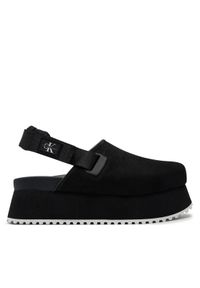 Calvin Klein Jeans Sandały Sling Close Toe Flatform Btw YW0YW01439 Czarny. Kolor: czarny