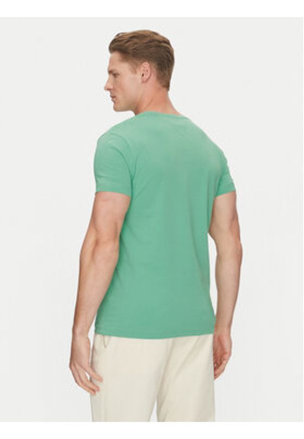 TOMMY HILFIGER - Tommy Hilfiger T-Shirt MW0MW10800 Zielony Slim Fit. Kolor: zielony. Materiał: bawełna